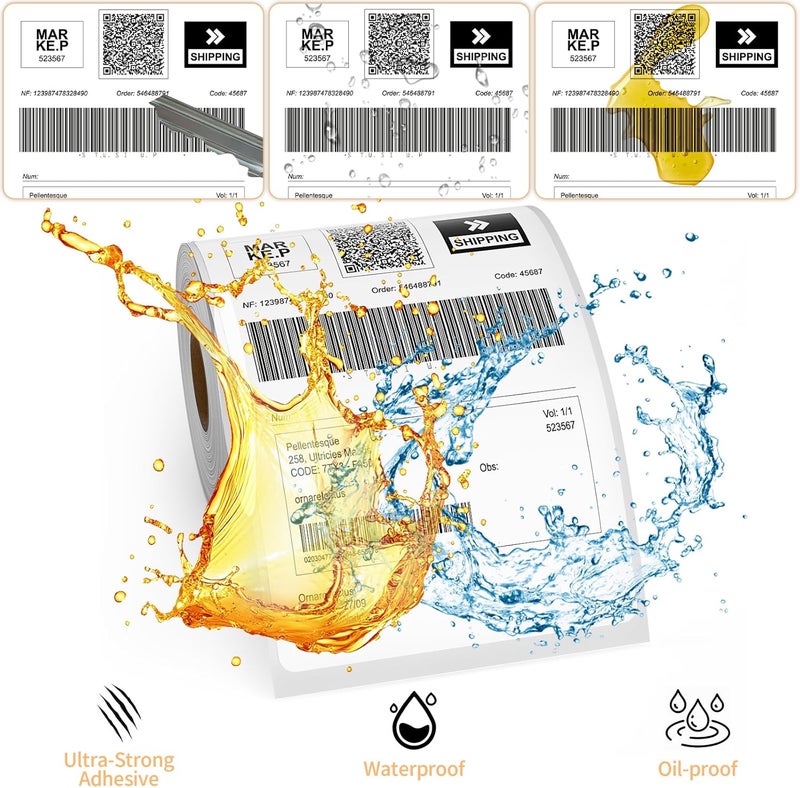 MultiLabel 6 Rolls 4" x 6" Direct Thermal Printer Label, 250 Labels/Roll, Total 1500 Thermal Shipping Labels, Strong Adhesive, Commercial Grade, Perforated, Compatible with Most Thermal Printers (NOT for DYMO) - Image 5